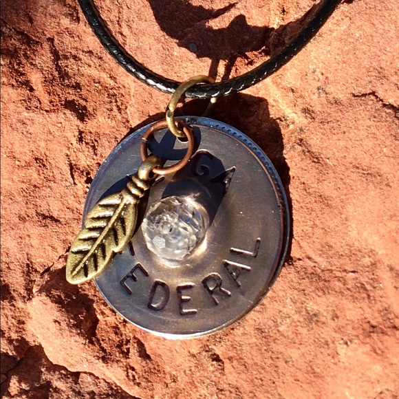 HAND CRAFTED Shotgun Shell Feather Artisan Necklace - Picture 4 of 6